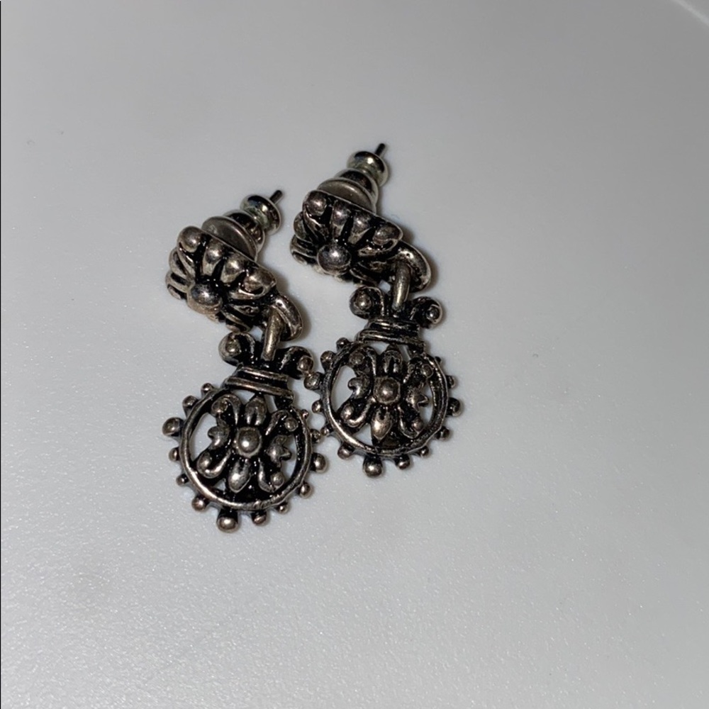 Premier Designs black and silver earrings